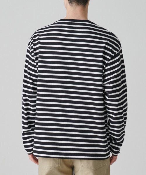 MUSINSA STANDARD（ムシンサスタンダード）の「ブレトンストライプリラックスド長袖Tシャツ[ブラック/ホワイト]（Tシャツ/カットソー・メンズ・その他・SMALL/MEDIUM/LARGE/X-LARGE/XX-LARGE）」の5枚目の写真