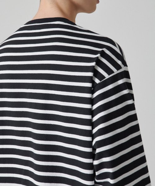MUSINSA STANDARD（ムシンサスタンダード）の「ブレトンストライプリラックスド長袖Tシャツ[ブラック/ホワイト]（Tシャツ/カットソー・メンズ・その他・SMALL/MEDIUM/LARGE/X-LARGE/XX-LARGE）」の8枚目の写真