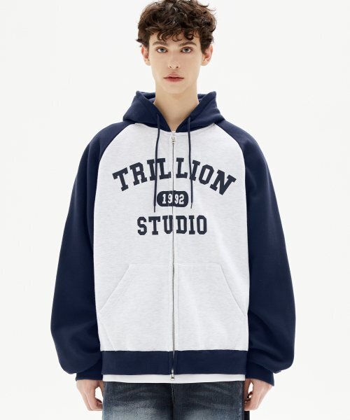 TRILLION（トリリオン）の「レギュラーカラー ミックス 1992 グラフィック フードジップアップ (メランジェ)（パーカー・レディース・その他・X-LARGE/SMALL/MEDIUM/LARGE）」の3枚目の写真