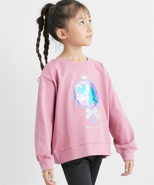 QUNTSTYLE(キュントスタイル)の「選べる♪デザインプリントトレーナー(スウェット・キッズ・ピンク系/ブラック系/チャコール/ネイビー系/ホワイト系1/ホワイト系2・100/110/120/130)」の6枚目の写真