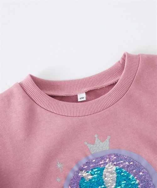 QUNTSTYLE(キュントスタイル)の「選べる♪デザインプリントトレーナー(スウェット・キッズ・ピンク系/ブラック系/チャコール/ネイビー系/ホワイト系1/ホワイト系2・100/110/120/130)」の7枚目の写真