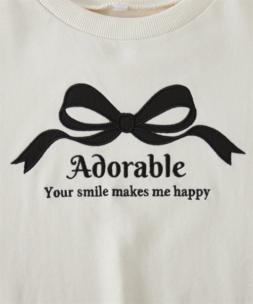 QUNTSTYLE(キュントスタイル)の「選べる♪デザインプリントトレーナー(スウェット・キッズ・ピンク系/ブラック系/チャコール/ネイビー系/ホワイト系1/ホワイト系2・100/110/120/130)」の18枚目の写真