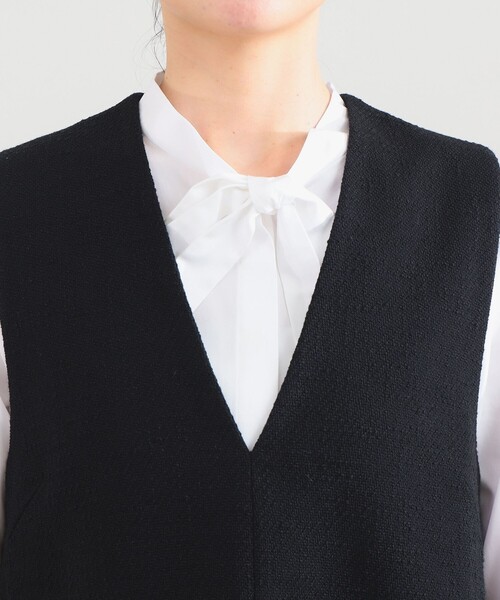 Demi-Luxe BEAMS(デミルクス ビームス)の「【セレモニー・フォーマル】ツイード フレア Vネック ジレ*(ベスト・レディース・オフホワイト/ブラック・38/36)」の13枚目の写真