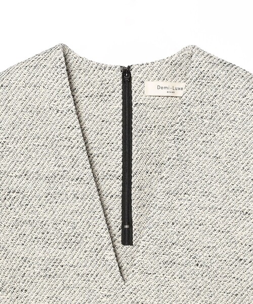 Demi-Luxe BEAMS(デミルクス ビームス)の「【セレモニー・フォーマル】ツイード フレア Vネック ジレ*(ベスト・レディース・オフホワイト/ブラック・38/36)」の17枚目の写真