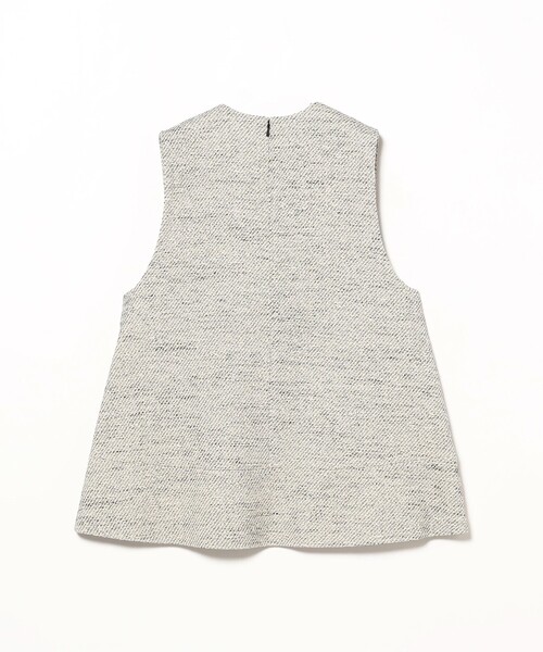 Demi-Luxe BEAMS(デミルクス ビームス)の「【セレモニー・フォーマル】ツイード フレア Vネック ジレ*(ベスト・レディース・オフホワイト/ブラック・38/36)」の7枚目の写真