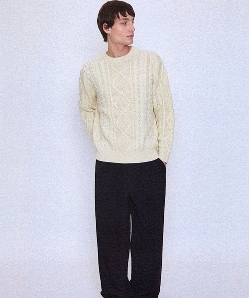V2(ブイツー)の「V2/Dailyケーブルニット(ニット/セーター・メンズ・クリーム/ブラック/ブラウン・MEDIUM/LARGE)」の10枚目の写真
