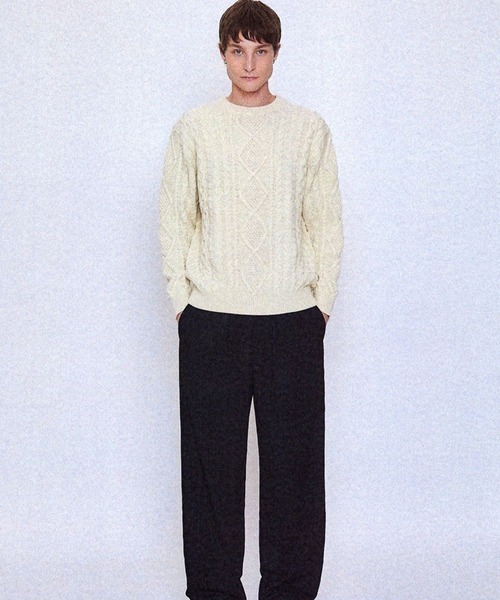 V2(ブイツー)の「V2/Dailyケーブルニット(ニット/セーター・メンズ・クリーム/ブラック/ブラウン・MEDIUM/LARGE)」の11枚目の写真
