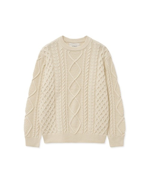 V2(ブイツー)の「V2/Dailyケーブルニット(ニット/セーター・メンズ・クリーム/ブラック/ブラウン・MEDIUM/LARGE)」の15枚目の写真