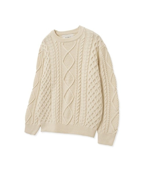V2(ブイツー)の「V2/Dailyケーブルニット(ニット/セーター・メンズ・クリーム/ブラック/ブラウン・MEDIUM/LARGE)」の17枚目の写真