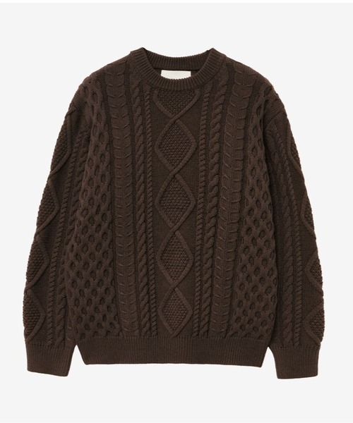 V2(ブイツー)の「V2/Dailyケーブルニット(ニット/セーター・メンズ・クリーム/ブラック/ブラウン・MEDIUM/LARGE)」の20枚目の写真