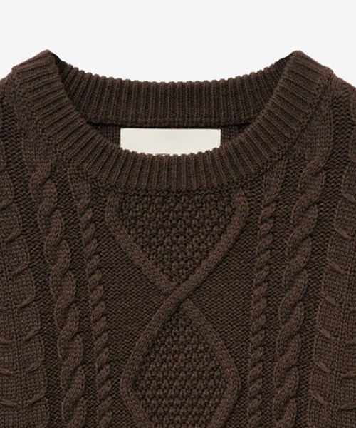 V2(ブイツー)の「V2/Dailyケーブルニット(ニット/セーター・メンズ・クリーム/ブラック/ブラウン・MEDIUM/LARGE)」の22枚目の写真