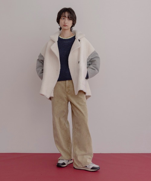 リバーシブル ムートン ハーフコート Eimee Law│Eimee Law & LHELBIE 