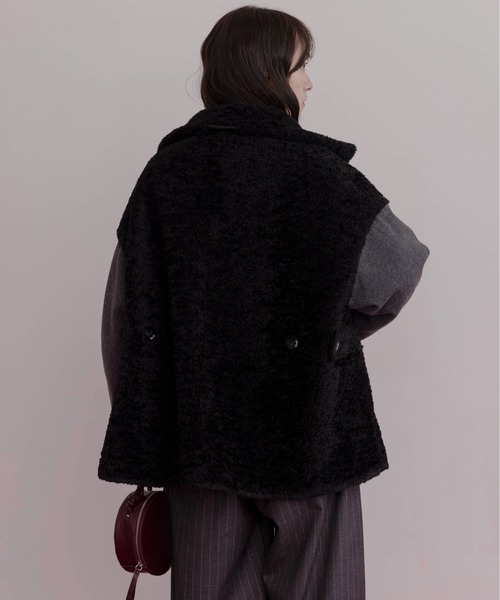 リバーシブル ムートン ハーフコート Eimee Law│Eimee Law & LHELBIE