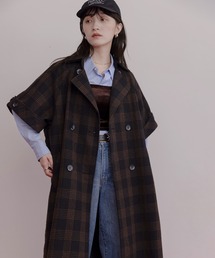 Eimee Law | ハーフスリーブチェックトレンチコート(トレンチコート)