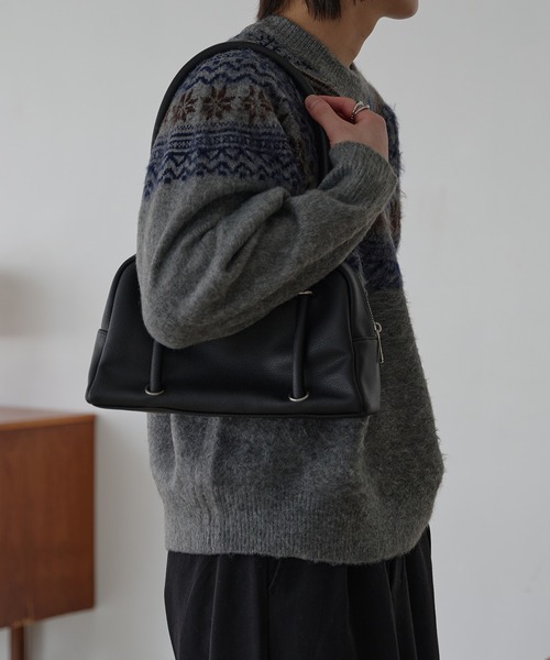 epnok(エプノック)の「ミニボストンバッグ(ショルダーバッグ・メンズ・ブラウン/ブラック・ONE SIZE)」の5枚目の写真