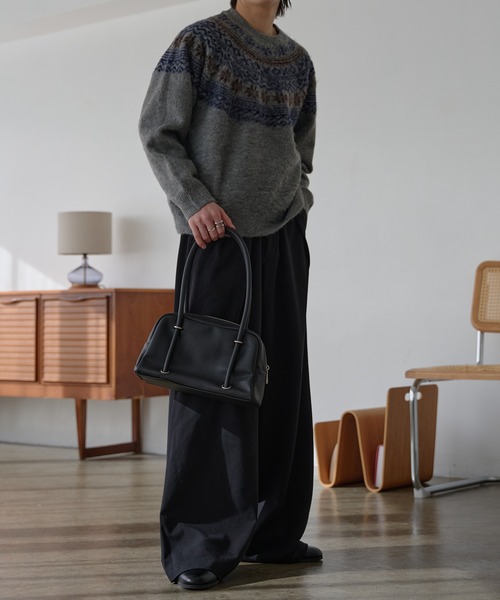 epnok(エプノック)の「ミニボストンバッグ(ショルダーバッグ・メンズ・ブラウン/ブラック・ONE SIZE)」の6枚目の写真