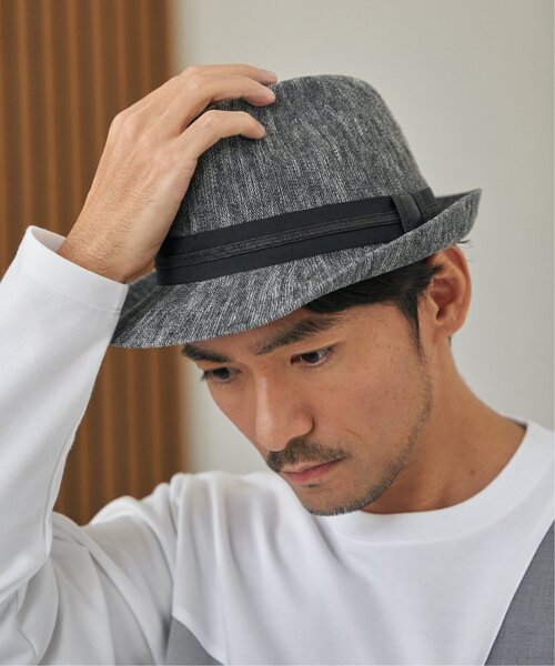 ikka(イッカ)の「リネンMIX中折ハット(ハット・メンズ・ブラック/グレー/ネイビー・FREE)」の6枚目の写真