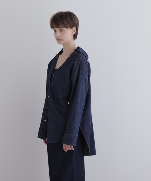LE PHIL（ルフィル）の「◆オーバーサイズデニムブラウス（シャツ/ブラウス・レディース・ブルー・F）」の3枚目の写真