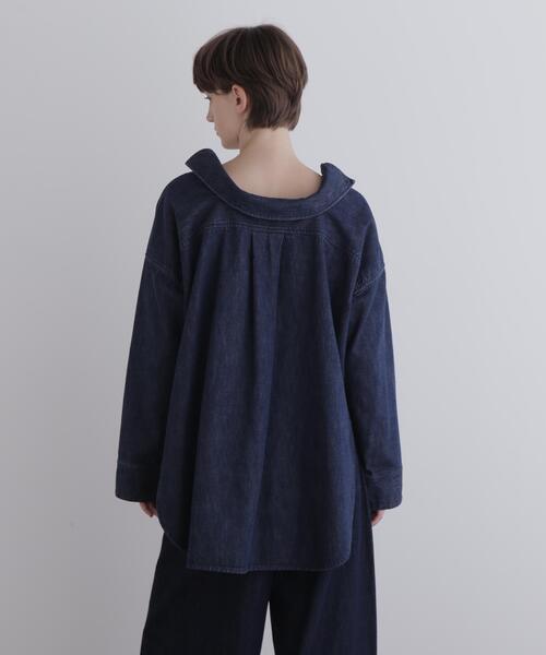 LE PHIL（ルフィル）の「◆オーバーサイズデニムブラウス（シャツ/ブラウス・レディース・ブルー・F）」の4枚目の写真