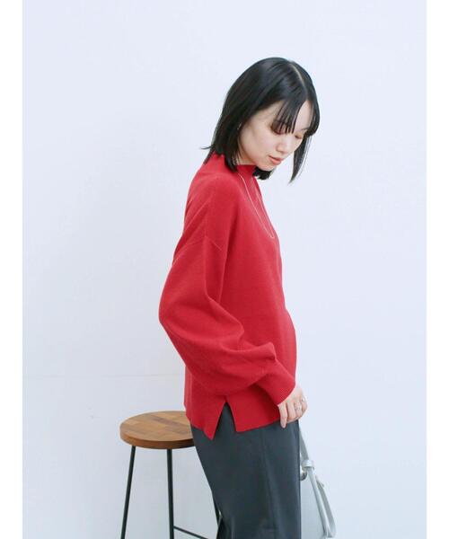 セール】【Hug knit】袖ボリュームハイネックプルオーバー（ニット