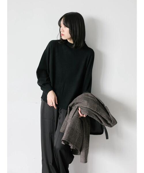 セール】【Hug knit】袖ボリュームハイネックプルオーバー（ニット