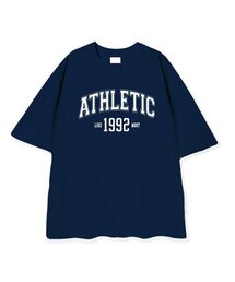 アスレチック1992オーバーサイズ半袖Tシャツネイビー