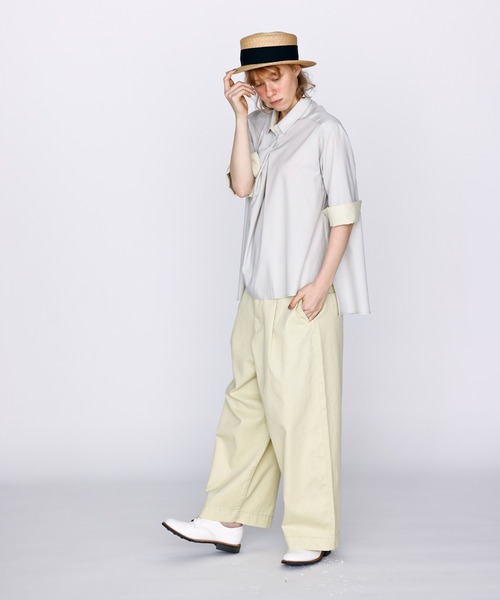 Kelen(ケレン)の「「KELEN / ケレン」2WAYシルエットプルオーバートップス(シャツ/ブラウス・レディース・オフホワイト/ブラック/サックスブルー/ライトグレー・S/M)」の7枚目の写真