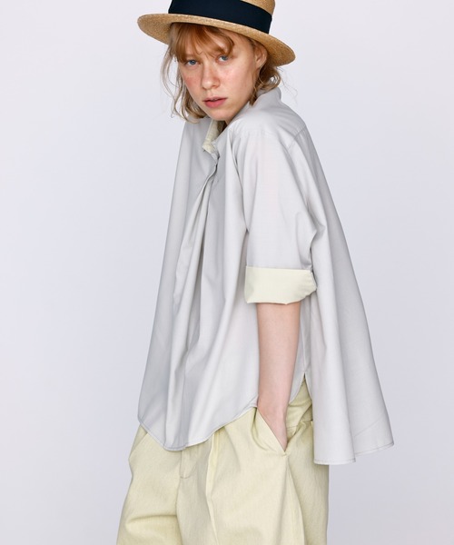 Kelen(ケレン)の「「KELEN / ケレン」2WAYシルエットプルオーバートップス(シャツ/ブラウス・レディース・オフホワイト/ブラック/サックスブルー/ライトグレー・S/M)」の8枚目の写真