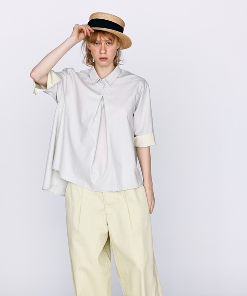 Kelen(ケレン)の「「KELEN / ケレン」2WAYシルエットプルオーバートップス(シャツ/ブラウス・レディース・オフホワイト/ブラック/サックスブルー/ライトグレー・S/M)」の10枚目の写真
