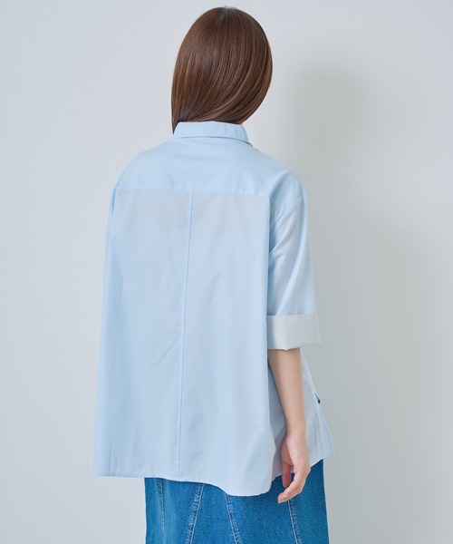 Kelen(ケレン)の「「KELEN / ケレン」2WAYシルエットプルオーバートップス(シャツ/ブラウス・レディース・オフホワイト/ブラック/サックスブルー/ライトグレー・S/M)」の18枚目の写真