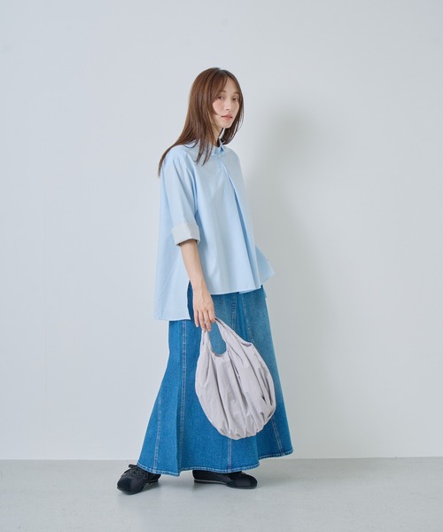 Kelen(ケレン)の「「KELEN / ケレン」2WAYシルエットプルオーバートップス(シャツ/ブラウス・レディース・オフホワイト/ブラック/サックスブルー/ライトグレー・S/M)」の19枚目の写真