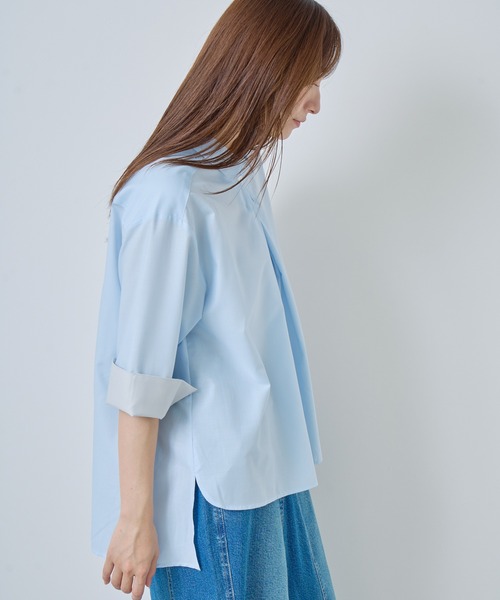 Kelen(ケレン)の「「KELEN / ケレン」2WAYシルエットプルオーバートップス(シャツ/ブラウス・レディース・オフホワイト/ブラック/サックスブルー/ライトグレー・S/M)」の20枚目の写真