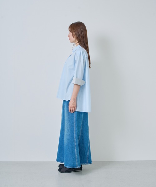 Kelen(ケレン)の「「KELEN / ケレン」2WAYシルエットプルオーバートップス(シャツ/ブラウス・レディース・オフホワイト/ブラック/サックスブルー/ライトグレー・S/M)」の22枚目の写真