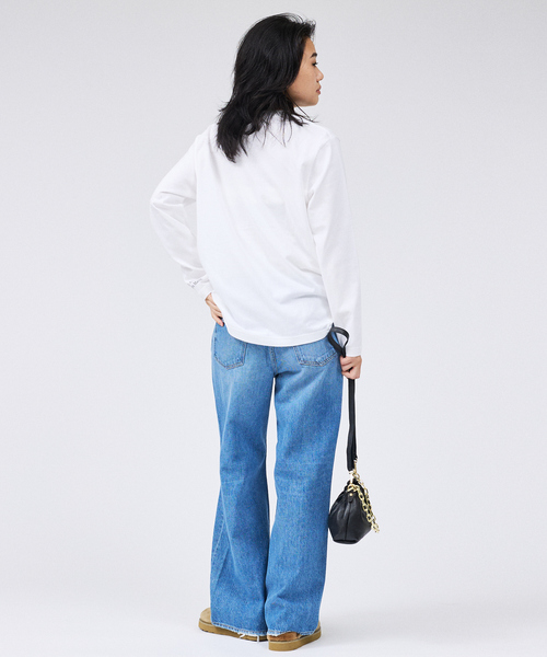 Rouge vif Anna(ルージュヴィフアンナ)の「コットンロゴロングスリーブTシャツ(Tシャツ/カットソー・レディース・グレー/ホワイト・フリー)」の21枚目の写真