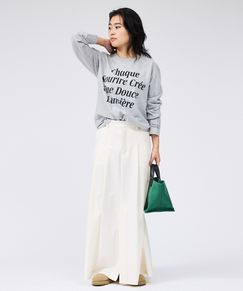 Rouge vif Anna(ルージュヴィフアンナ)の「コットンロゴロングスリーブTシャツ(Tシャツ/カットソー・レディース・グレー/ホワイト・フリー)」の20枚目の写真