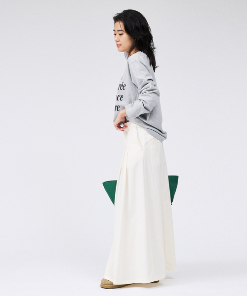 Rouge vif Anna(ルージュヴィフアンナ)の「コットンロゴロングスリーブTシャツ(Tシャツ/カットソー・レディース・グレー/ホワイト・フリー)」の18枚目の写真