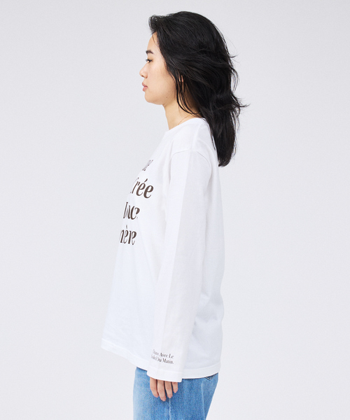 Rouge vif Anna(ルージュヴィフアンナ)の「コットンロゴロングスリーブTシャツ(Tシャツ/カットソー・レディース・グレー/ホワイト・フリー)」の16枚目の写真