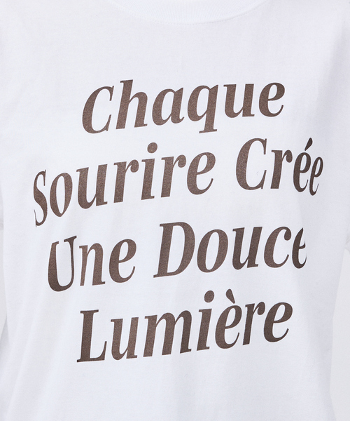 Rouge vif Anna(ルージュヴィフアンナ)の「コットンロゴロングスリーブTシャツ(Tシャツ/カットソー・レディース・グレー/ホワイト・フリー)」の13枚目の写真