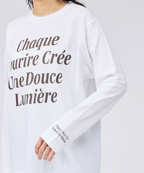 Rouge vif Anna(ルージュヴィフアンナ)の「コットンロゴロングスリーブTシャツ(Tシャツ/カットソー・レディース・グレー/ホワイト・フリー)」の12枚目の写真
