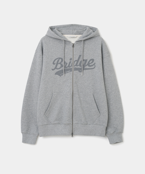 UNIFORM BRIDGE(ユニフォームブリッジ)の「logo hoodie zip-up melange grey(スウェット・メンズ・その他・MEDIUM/LARGE/X-LARGE)」の1枚目の写真