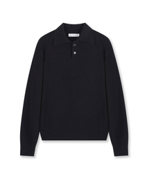 REGULAR FIT COLLAR KNIT NAVY