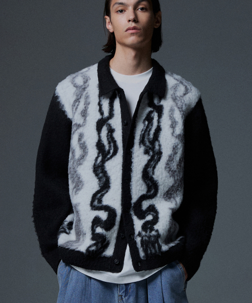 NOT4NERD(ノットフォーナード)の「Candle Smoke Mohair Cardigan - Black(カーディガン/ボレロ・レディース・その他・LARGE/X-LARGE)」の1枚目の写真