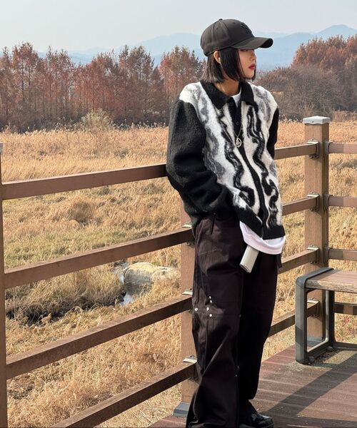 NOT4NERD(ノットフォーナード)の「Candle Smoke Mohair Cardigan - Black(カーディガン/ボレロ・レディース・その他・LARGE/X-LARGE/MEDIUM)」の6枚目の写真