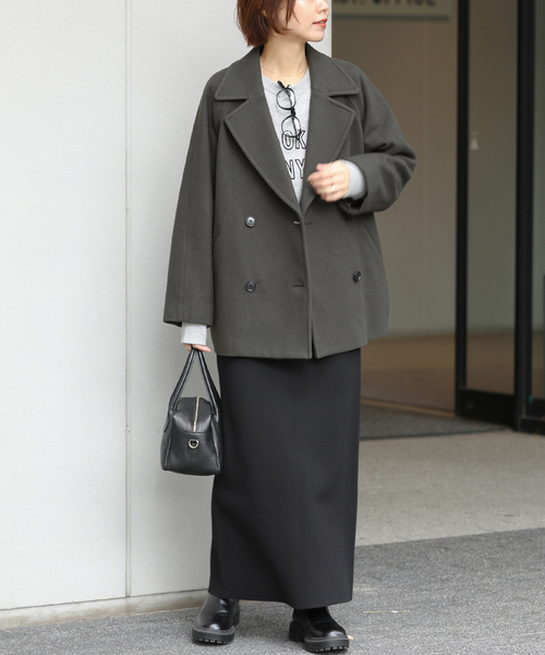 セール】《WEB限定追加》尾州ウールショートPコート（その他アウター