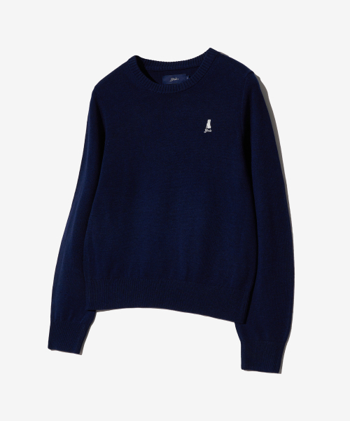 YALE(イェール)の「ウィメンズコンフォートウールラウンドニット_ネイビー(ニット/セーター・レディース・その他・SMALL/MEDIUM/LARGE)」の1枚目の写真