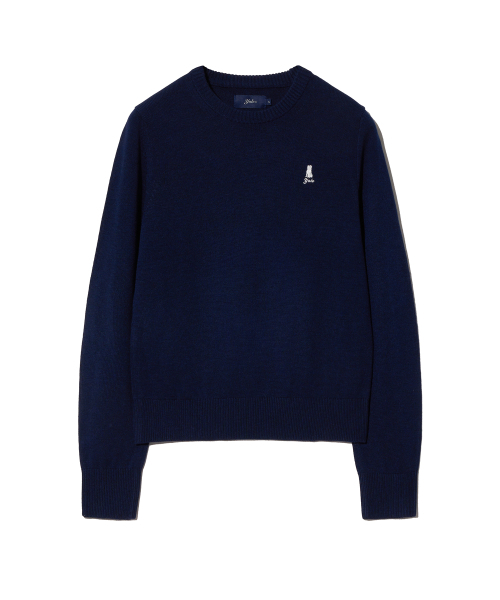 YALE(イェール)の「ウィメンズコンフォートウールラウンドニット_ネイビー(ニット/セーター・レディース・その他・SMALL/MEDIUM/LARGE)」の2枚目の写真
