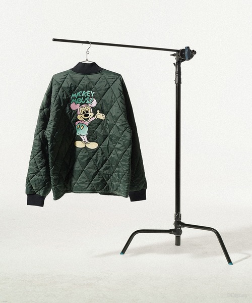 HUF(ハフ)の「DISNEY | HUF MICKEY QUILTED WORK JACKET(ブルゾン・メンズ・グリーン・M/XL/L)」の1枚目の写真