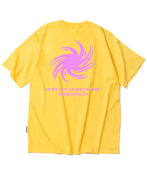 ピンクトルネード ロゴTシャツ - イエロー