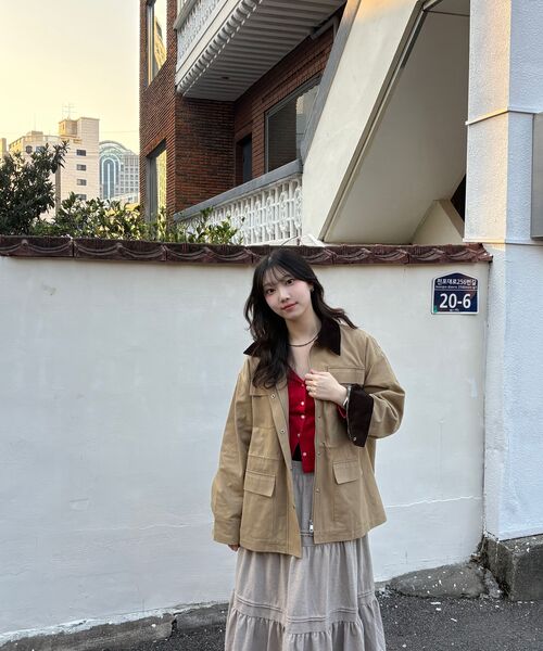 MELLOTORY(メロートリー)の「コーデュロイコンビワークジャケット (2カラー)(その他アウター・レディース・ベージュ/カーキ・FREE)」の21枚目の写真