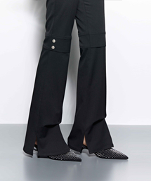KIMZISU（キムジス）の「Pinched Slit Pants _ BLACK（スラックス）」